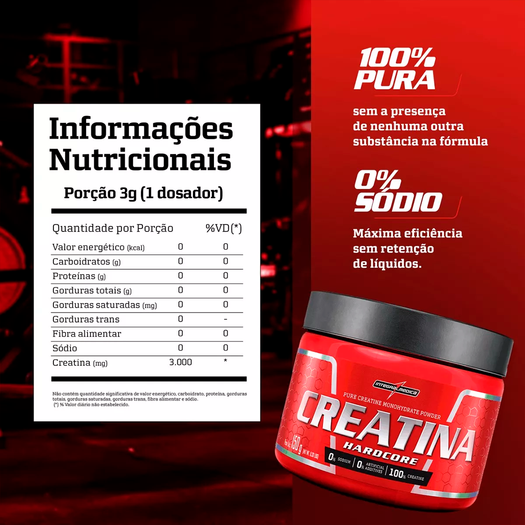 Creatina Integralmedica Hardcore 100% Pura 150g