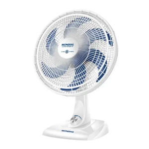 Ventilador de Mesa Mondial VSP-40-W 40cm, 6 Pás, 140W, Branco/Azul, 220V