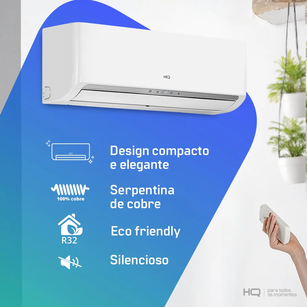 Ar Condicionado Split HQ Hi Wall Inverter 9.000 BTU/h – 220V