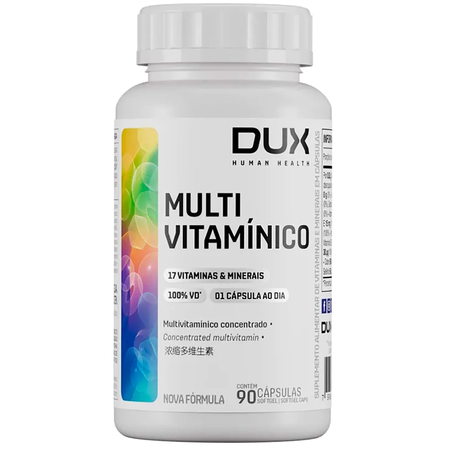 Multivitamínico 90 Cápsulas Dux Nutrition Sem sabor